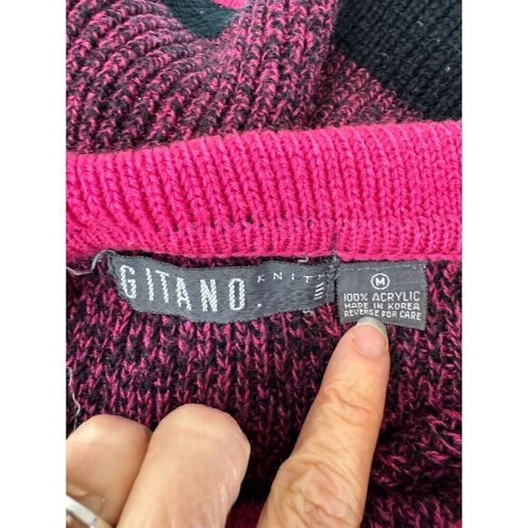 Vintage 1985 Sweater Gitano Sweater Mini Dress - Medium - Picture 3 of 5